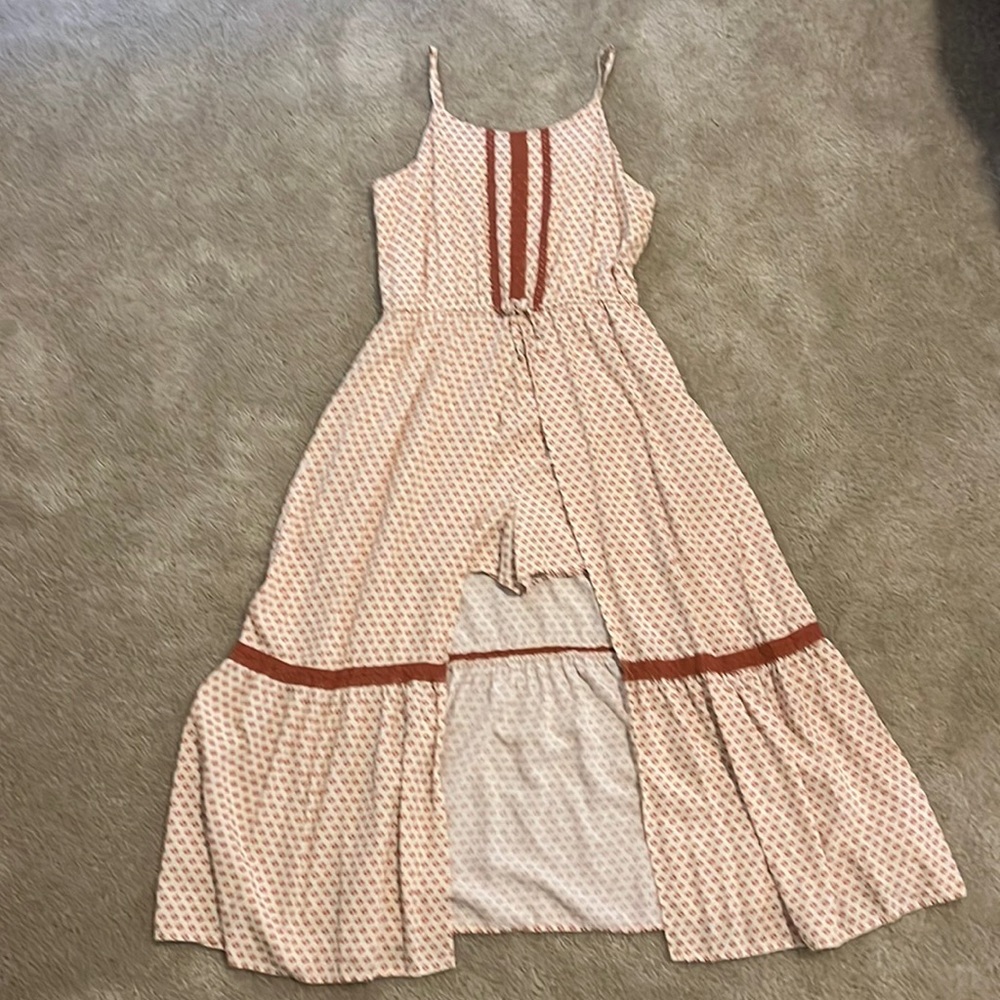 Art Class Boho High-Low Romper with Train Skirt